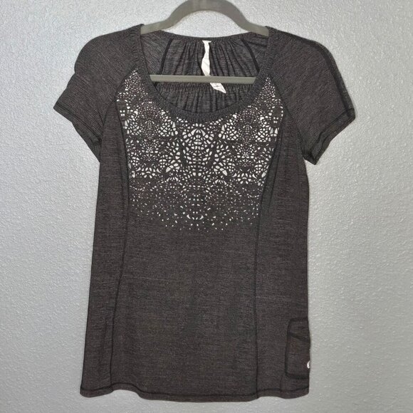 Lululemon Run: Wild Short Sleeve Tech - 4 Black (Charcoal Grey) - Picture 4 of 7